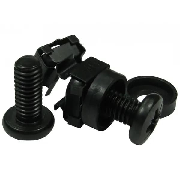 Image of Cables Direct Pack of 50 M6 Cage Nuts, Black