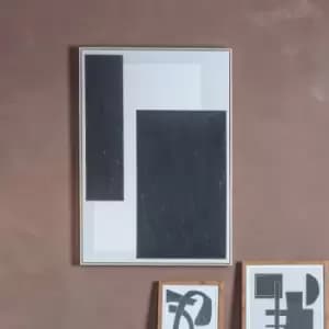 Image of Space II Abstract Framed Canvas Black/white