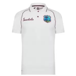 Image of Castore West Indies Test Short Sleeve Polo Shirt - White