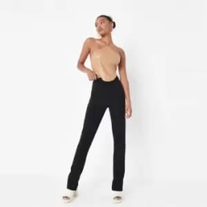 Image of Missguided Split Back Leggings - Black