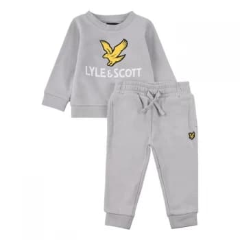 Image of Lyle and Scott Lyle and Scott Crew Joggers Set - High Rise Grey