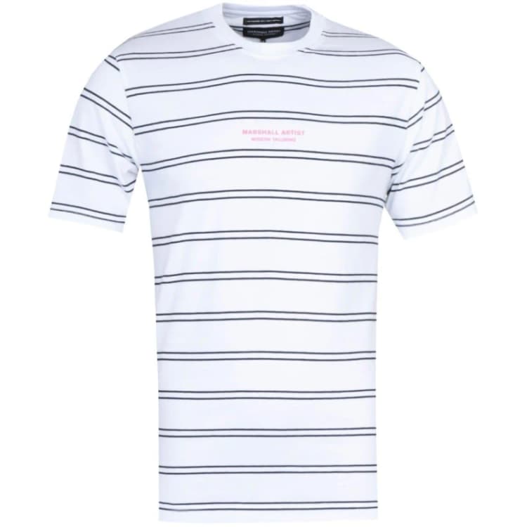 Image of Marshall Artist Marshall Artist Twin Stripe Nautics T-Shirt - White White XS