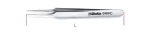 Image of Beta Tools 999C Acid/Magnetic Resistant Ext Slim Straight Spring Tweezers 110mm