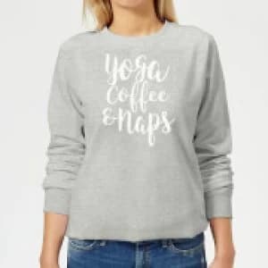 Image of Yoga Coffee and Naps Womens Sweatshirt - Grey - 3XL