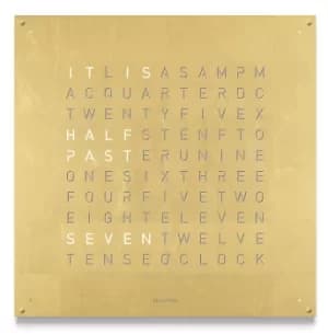 Image of QLOCKTWO Large Creators Edition Gold Wall Clock 90cm