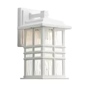Image of Outdoor IP44 1 Bulb Wall Light Lantern White LED E27 40W d01627
