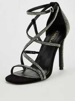 Image of Carvela Ginger Heeled Sandals - Black, Size 3, Women