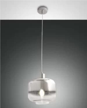 Image of Cathy Dome Pendant Ceiling Lights Shaded Chrome Glass, E27