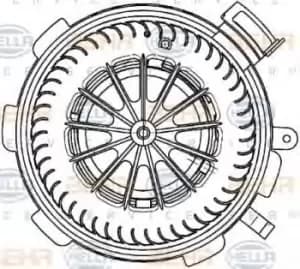 Image of Air Conditioning fan 8EW351034-071 by BEHR Front