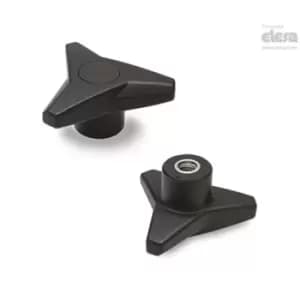 Image of ELESA Three-arm knob-VB.839/80 SST-M10-C2 Orange