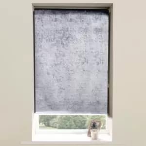 Image of Crushed Velvet Roller Blind Grey Grey