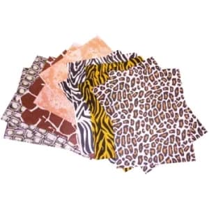 Image of Rapid Animal Print Felt Fabric Sheets Pack of 18
