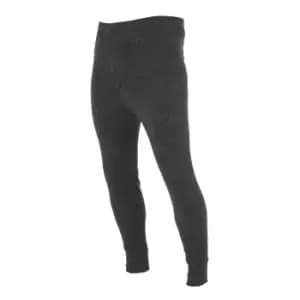 Image of FLOSO Mens Thermal Underwear Long Johns/Pants (Standard Range) (Waist: 30-32ins (Small)) (Charcoal)
