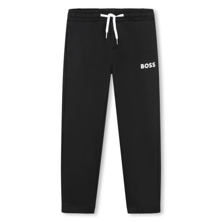 Image of Boss Small Logo Joggers Junior Closed Hem Fleece Jogging Bottoms 4Y Black 48129903135