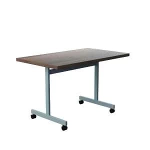 Image of Jemini Rectangular Tilting Table 1200x700x720mm Dark WalnutSilver