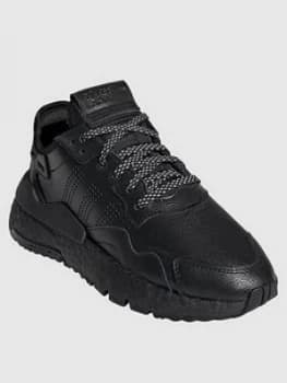 Image of Adidas Originals Junior Nite Jogger Trainers - Black