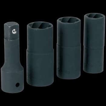 Image of Sealey 4 Piece 1/2" Drive Wheel Nut and Removal Impact Socket Set 1/2"