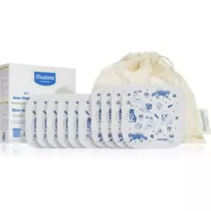 Image of Mustela ECO Reusable & Washable Wipes cleansing wipes for children from birth 10 pc