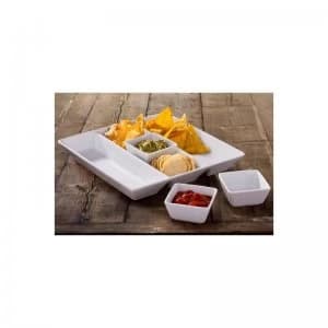 Image of Waterside 4 Piece White Chip and Dip Serving Set