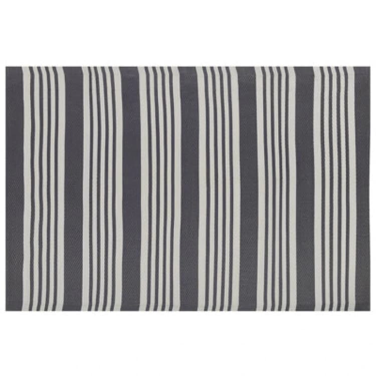 Image of Beliani Outdoor Rug Delhi Black 120 X 180 Cm
