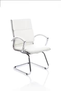 Image of Adroit Classic Cantilever Chair With Arms White Ref BR000032