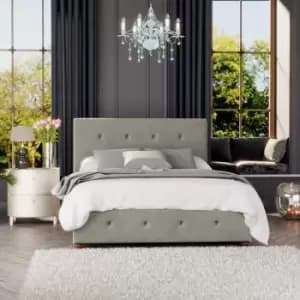 Image of Laurence Llewelyn-Bowen Laurence Llewelyn Bowen Hesper Ottoman Storage Bed Plush Velvet Duck Egg King