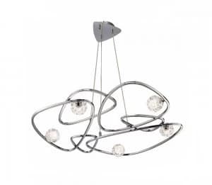 Image of Ceiling Pendant 5 Light G9, Polished Chrome