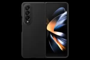 Image of Samsung Leather Cover for Galaxy Z Fold4 in Black (EF-VF936LBEGWW)