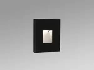 Image of Dart Outdoor LED Recessed Wall Light Black 2W 2700K IP65