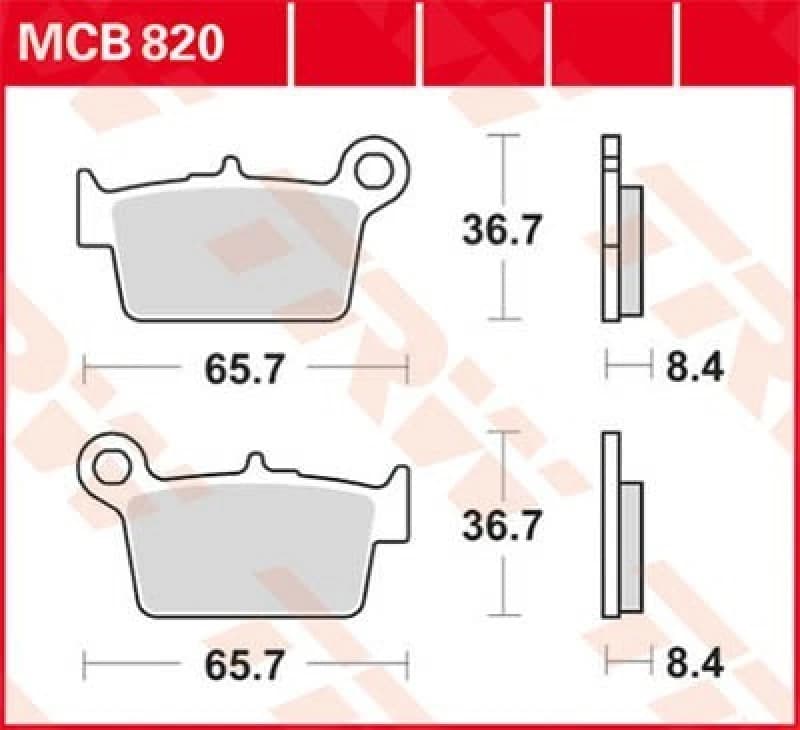 Image of TRW Lucas Brake lining MCB820