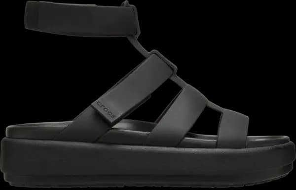 Image of Crocs Women Brooklyn Luxe Gladiator Sandals Black / Black 8
