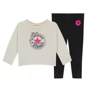 Image of Converse Top And Leggings Set Infant Girls - Black