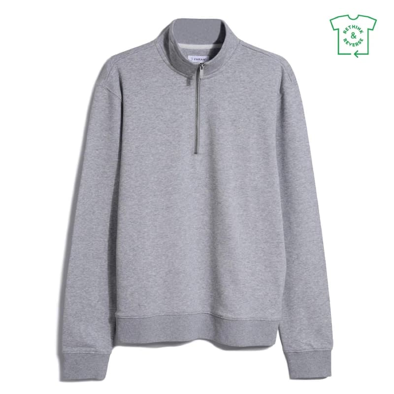 Image of Farah Aintree quarter Zip Sweatshirt - Green Green S
