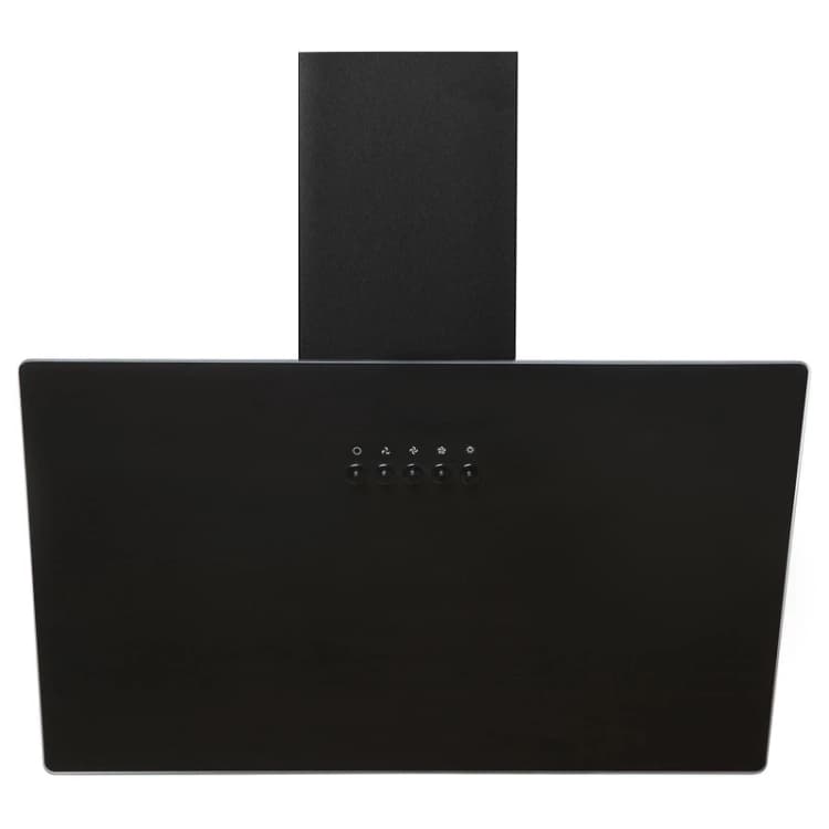 Image of SIA 60cm Glass Cooker Hood Black Angled Chimney Extractor Fan - AH60BL Black