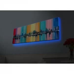 Image of 3090HDACT-004 Multicolor Decorative LED Lighted Canvas Painting