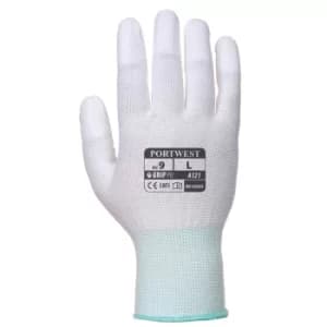 Image of Portwest PU Fingertip Gloves White 2XS