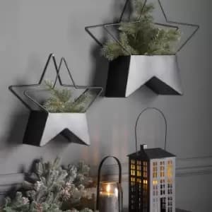 Image of Gallery Interiors Set of 2 Neptune Star Planter