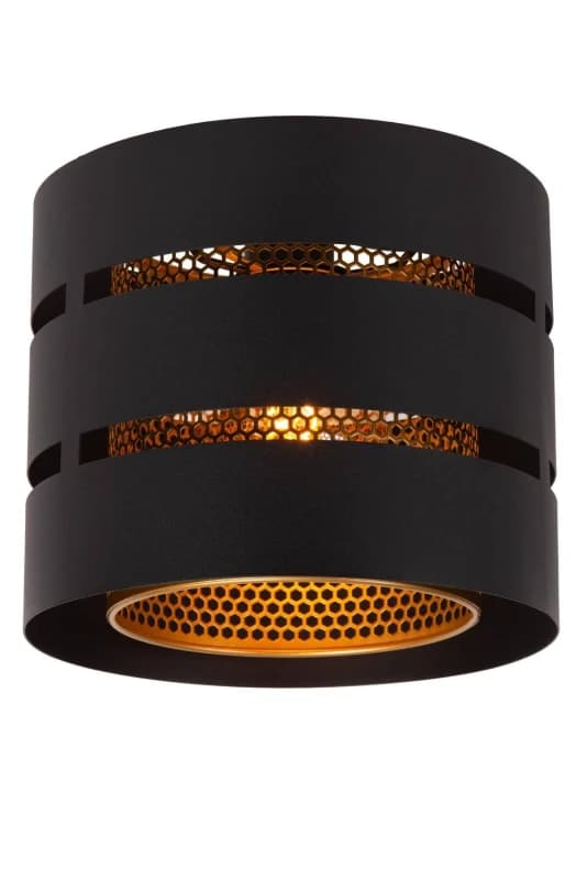 Image of Lucide Lucide Rosas Flush Light - Black