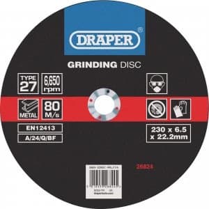 Image of Draper Depressed Centre Grinding Disc 230mm 6mm 22mm