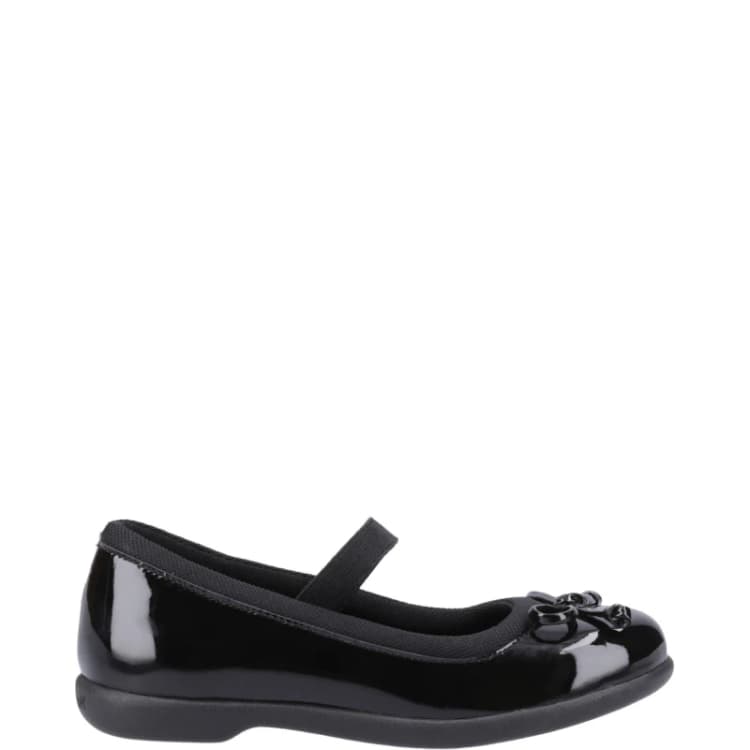 Image of Hush Puppies Betty Patent Junior Shoe Black female 12 (30.5)