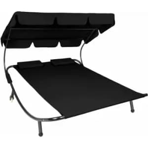 Image of Tectake Sun Lounger Double Black