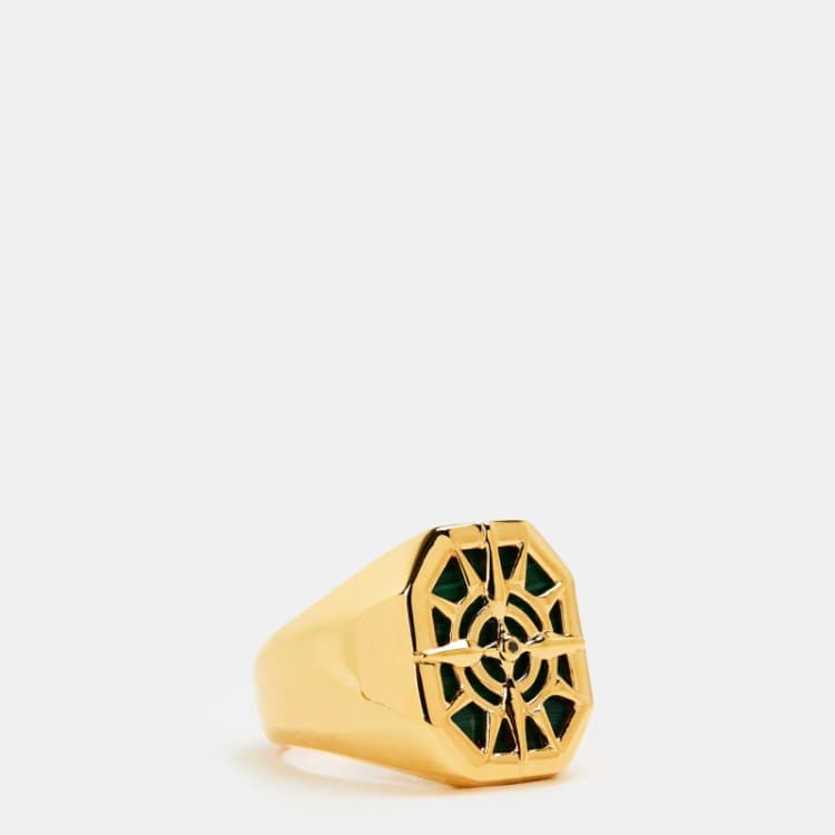 Image of Thomas Sabo Compass Solitaire Ring Black unisex 48