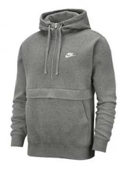 Image of Nike Club 1/2 Zip Hoodie - Dark Grey