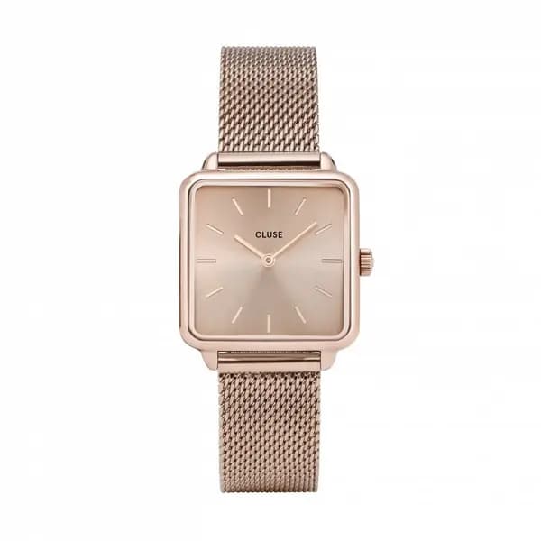 Image of Cluse Ladies La Tetragone Rose Gold square Quartz Fashion Watch CW0101