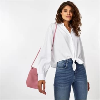 Image of Jack Wills Tie Front Long Sleeve Blouse - White