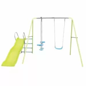 Image of Airwave - Alto Outdoor Swing, Glider & Slide Childrens Outdoor Play Set - Green