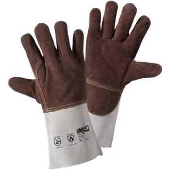 Image of L+D worky 1806 Brown Split Leather SABATO EN 388 + EN 407
