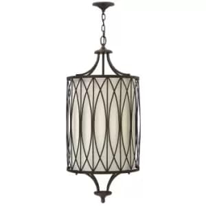 Image of 4 Bulb Ceiling Pendant Light Fitting Victorian Bronze LED E14 60W Bulb