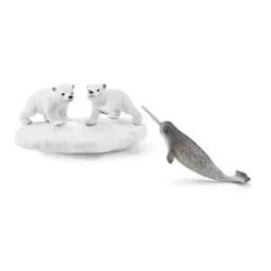 Image of SCHLEICH Wild Life Polar Playground Toy Figure Set, 3 to 8 Years, White/Grey (42531)