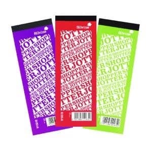 Image of Silvine Shopper Jotter 76x203mm Assorted Pack of 24 252